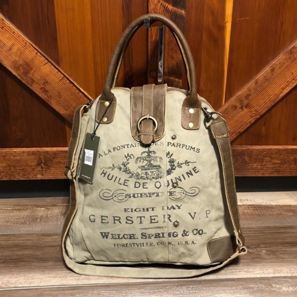 Myra Bag Handbags - Myra upcycled Canvas Gerster Shoulder Bag Purse